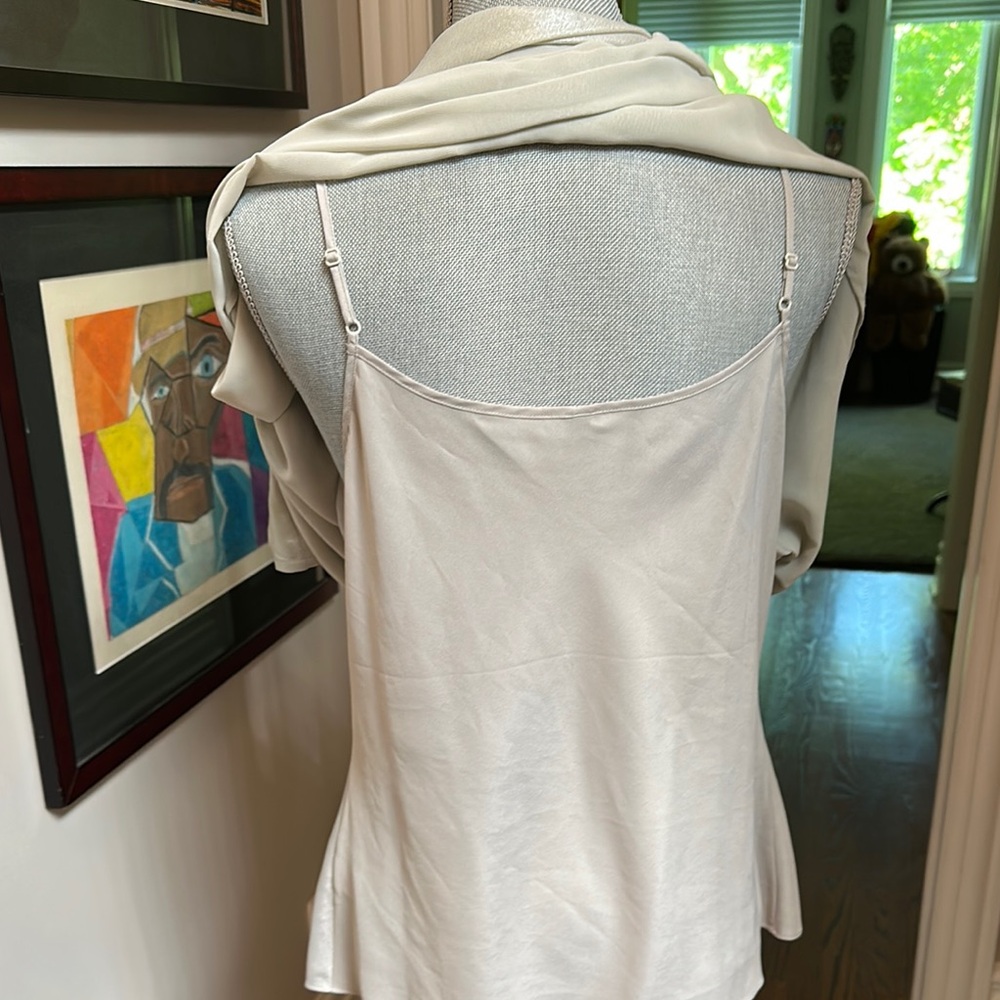 Ted Baker London Silver Draped 3/4 Sleeve Blouse - Picture 5 of 9